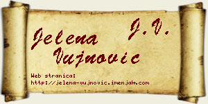Jelena Vujnović vizit kartica